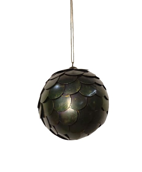 Hanging ball silver gold crackle large - Ø10cm - p 4/48