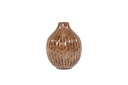 Vase ribbed enamel brown - large - Ø21x27cm - p 1/8