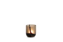 T-light holder multi lines purple shiny - small - Ø9x10cm - p/1/24