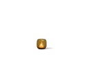 Mouthblown T-light round amber shiny - Ø9x9cm - p/4/24
