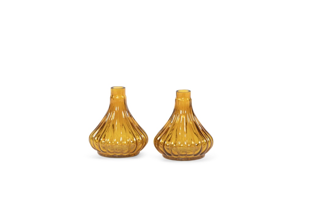 Soliflower ribbed sprayed - gold - Ø12,5x12,5cm - p/4/16