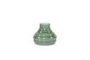 Vase bottle neck - stone finish - sprayed - green - small - Ø20x18cm - p/1/4