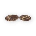 Plate round marble - red - set of 2 - Ø26x2cm / Ø32x2cm - p/1/1