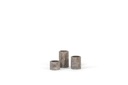 Candle holder travertine grey - set of 3 - polished - for candles Ø4,4cm - Ø6,25x5 / 7 / 10cm - p/1set
