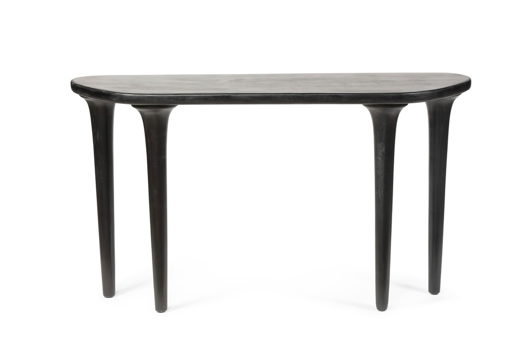 Console organic smooth - black wood - 130x37x74cm - p/1/1