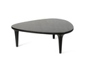 Coffee table organic smooth - black wood - 118x114,5x41cm - p/1/1