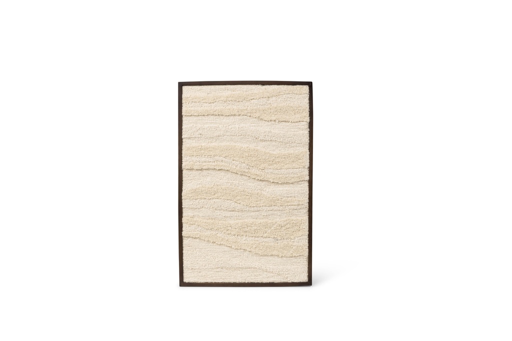 Wooden wall art with organic wave pattern - wool - 55x85cm - p/1/1