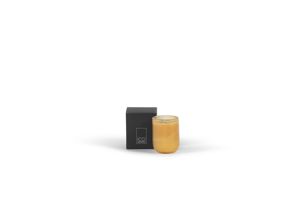 Scented candle cream bubble votive - Ø 8x10cm - 1 - int. cot. - p/6