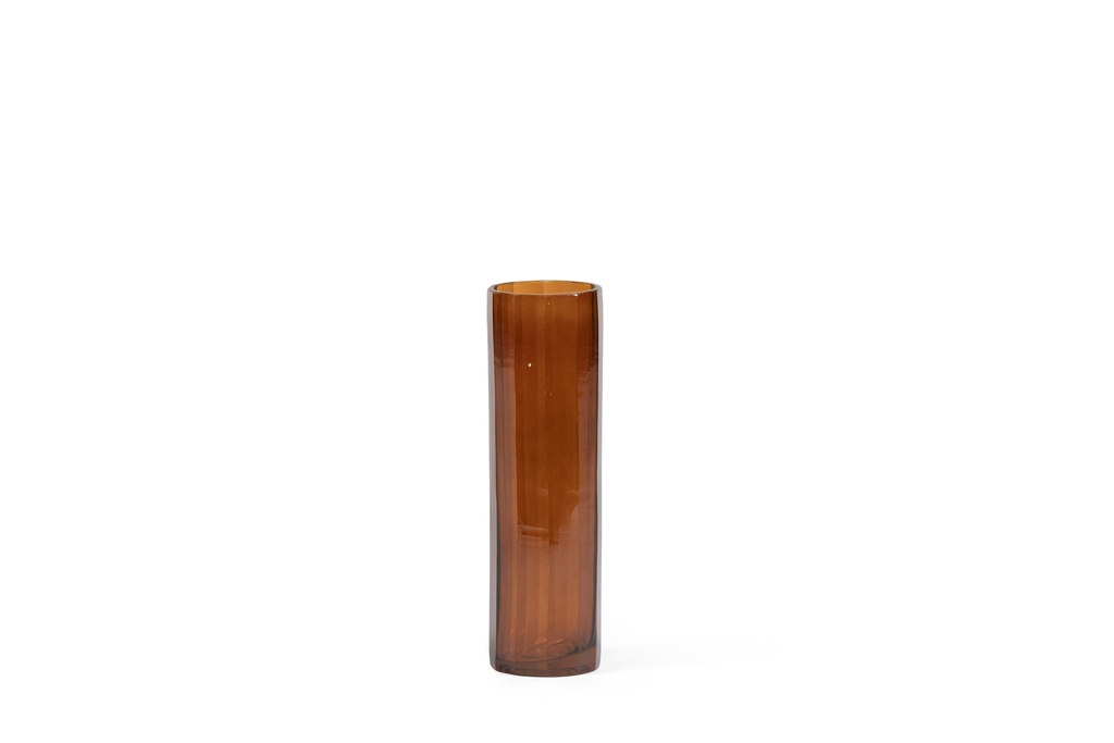 Vase multi sided sprayed amber - Ø7 x 23cm - p 4