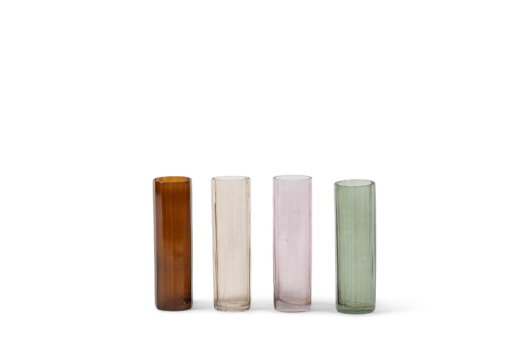 Vase multi sided sprayed salmon - Ø7 x 23cm - p 4 