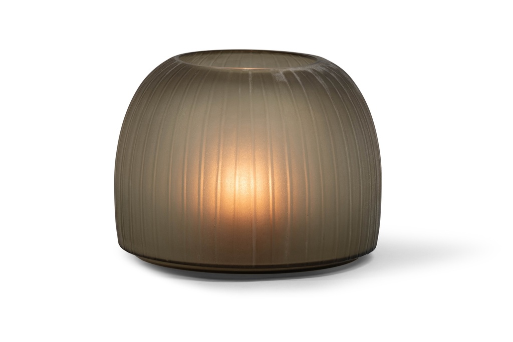 Glass candleholder dome light smoke large - Ø32 x 24cm - p 1