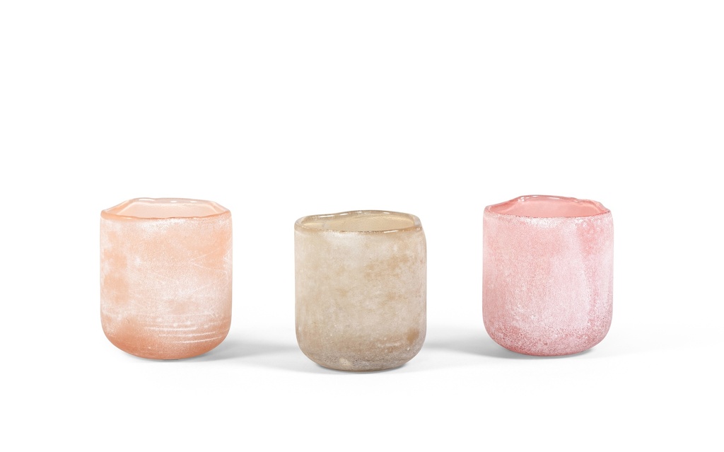 Votive frosted peach small - Ø7.5 x 8.5cm - p 6 