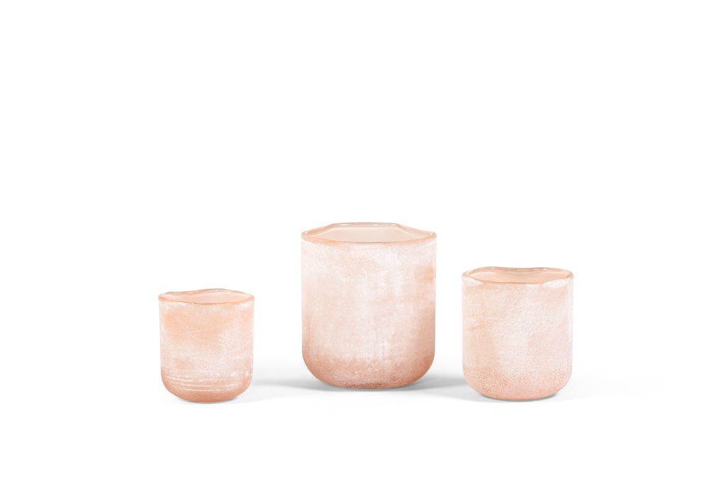 Votive frosted peach medium - Ø9 x 10cm - p 4 