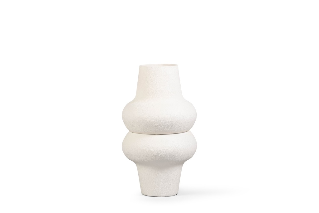 Vase textured stone small  ivory - Ø33x56cm - p 1