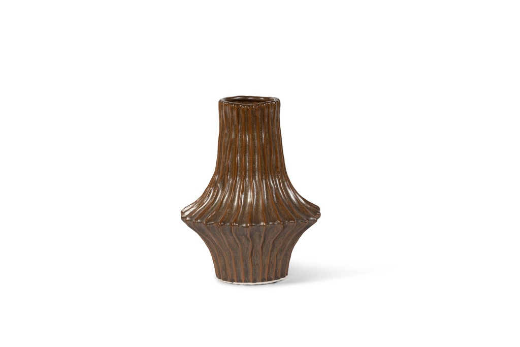 Vase stoneware brown large - Ø26x35.5cm - p 1