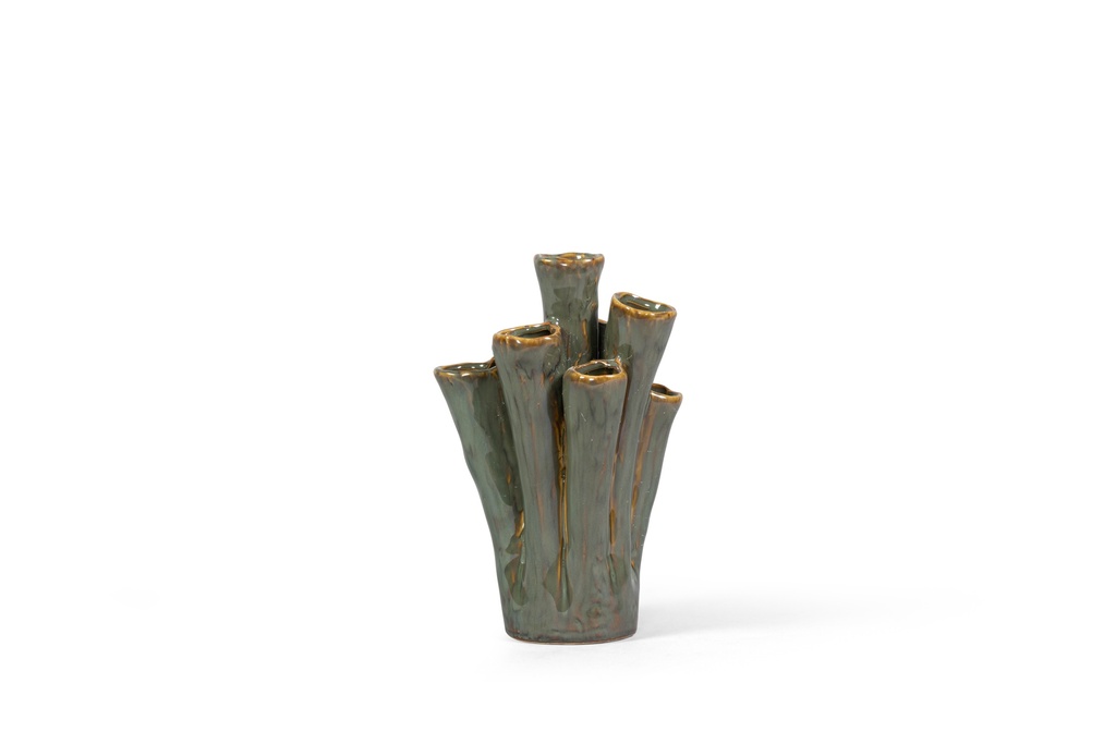 Multivase stoneware green small - 14 x 13 x 22cm - p 4