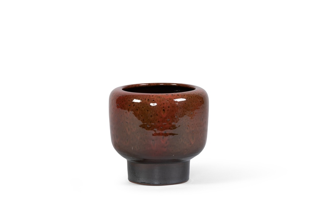 Flowerpot reactive glazed rusty red - Ø21x21cm - p 4