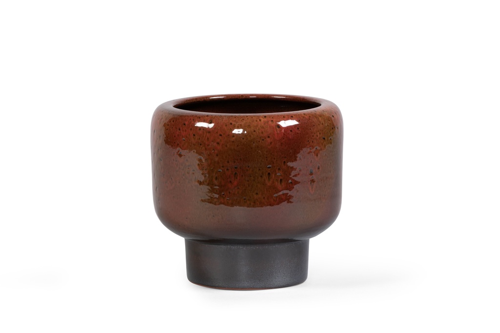 Flowerpot reactive glazed rusty red - Ø25 x 25cm - p 2