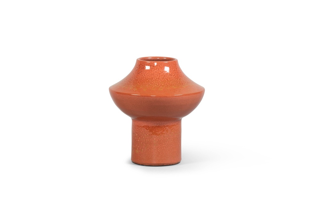 Vase reactive glazed large salmon - Ø25 x 27cm - p 2