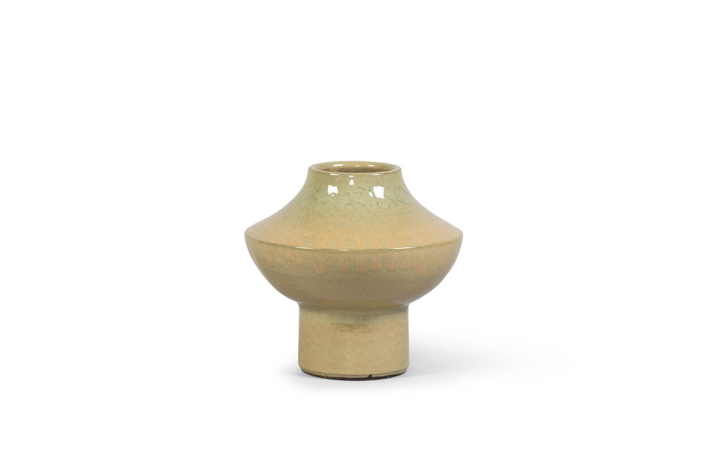 Vase reactive glazed small green - Ø25x23cm - p 4