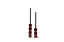 Taperholder aluminium enamel burgundy set of 2 - 5x5x16 cm - 5x5x23 cm - p 2