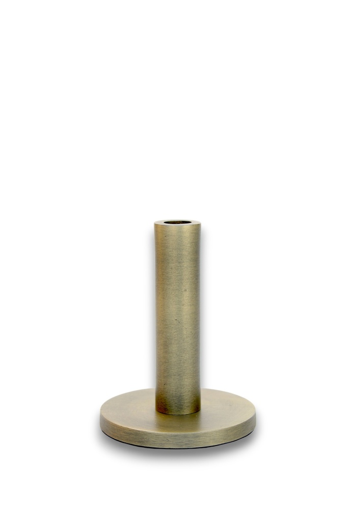 Taperholder brushed brass antique small - Ø8.5 x 9cm - p 4