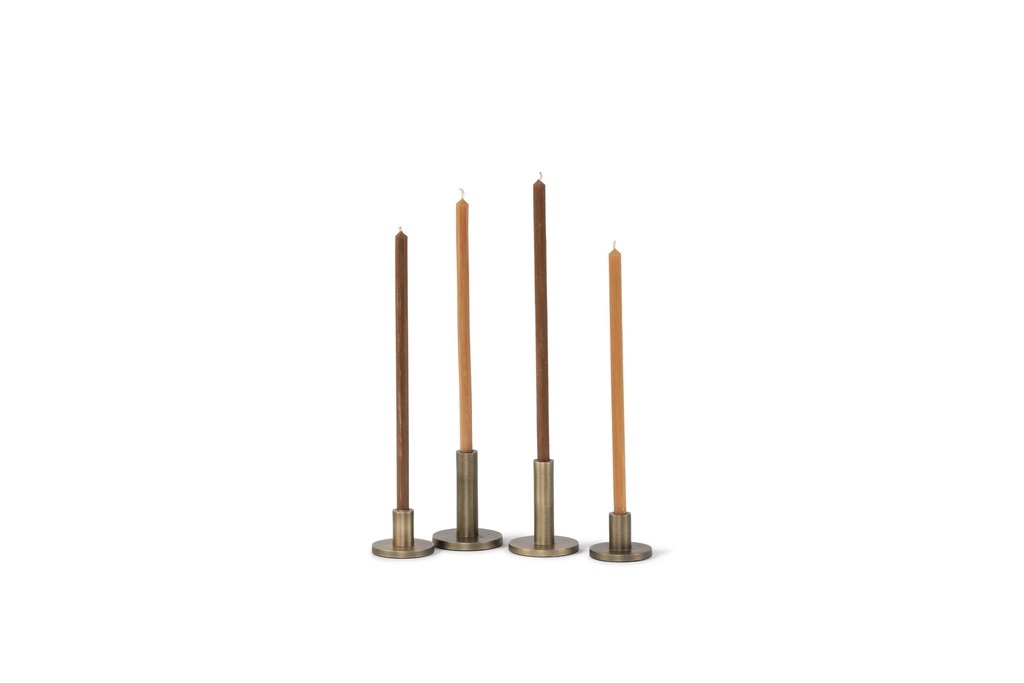 Fine taperholder brushed brass antique small - Ø6 x 3cm - p 4