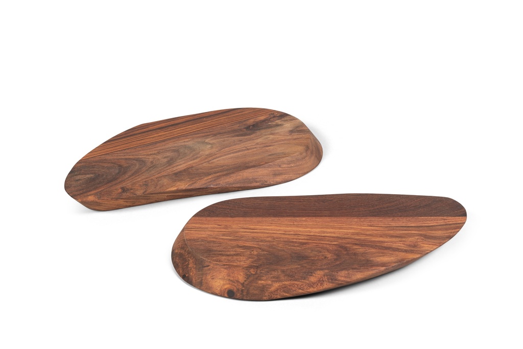 Wooden orangic tray natural oiled - set of 2 - 36x20x2.5cm - 40x26x2.5cm - p 1