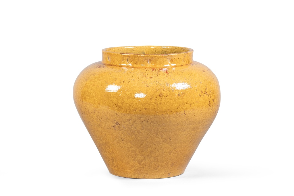Planter reactive glazed ochre large - Ø45 x 38cm - p 1