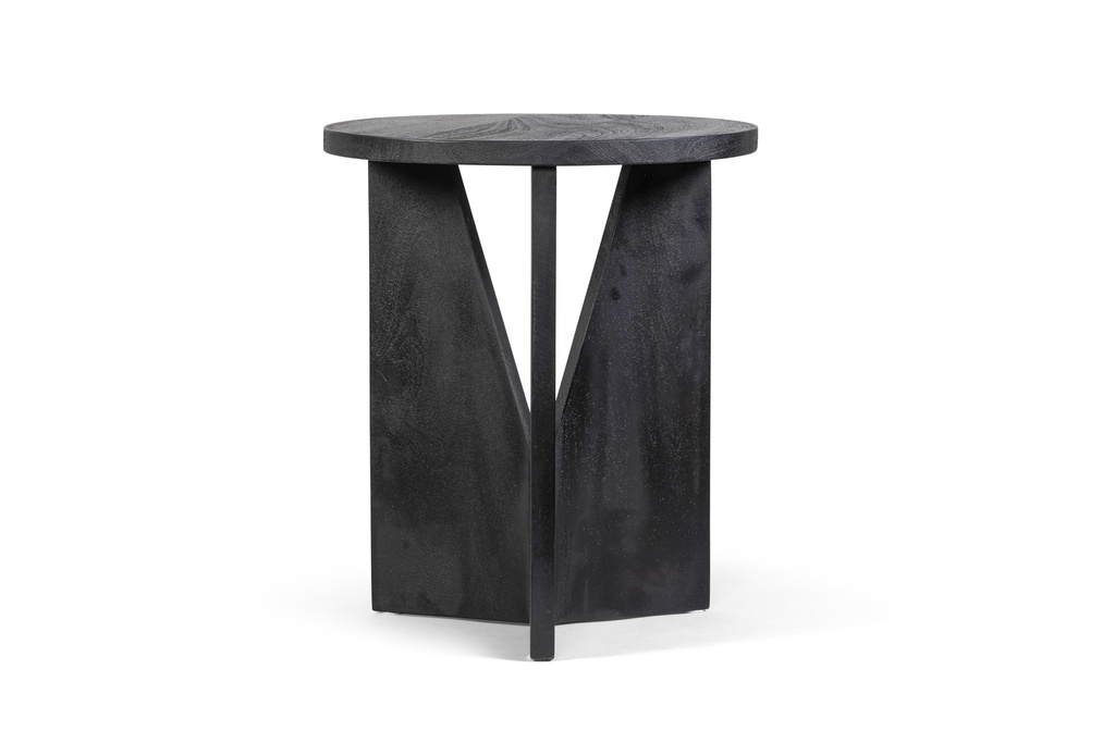 Side table sandblast black large - Ø46 x 53cm - p 1