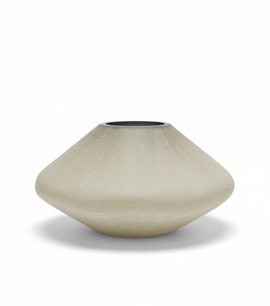 Disc vase handcut stone finish champagne smoke - Ø62 x 33 cm - p 1/1