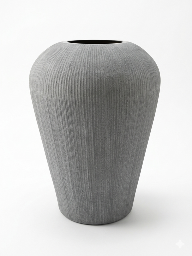 Vase handcut stone finish champagne smoke high XL - Ø44 x 62cm - p 1/1