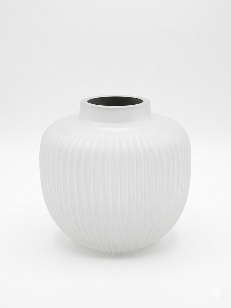 Votive apple handcut stone finish white - Ø16 x 14cm - p 1/12