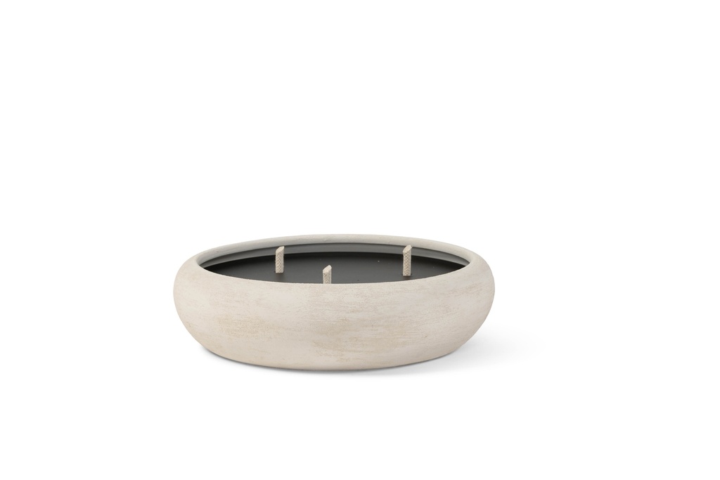 Bowl rude ivory large outdoor - Ø33 x 9cm - 3 wicks - p 1
