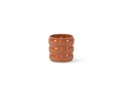 Votive glazed shiny orange large indoor - Ø12 x 11cm -1 wick - p 4