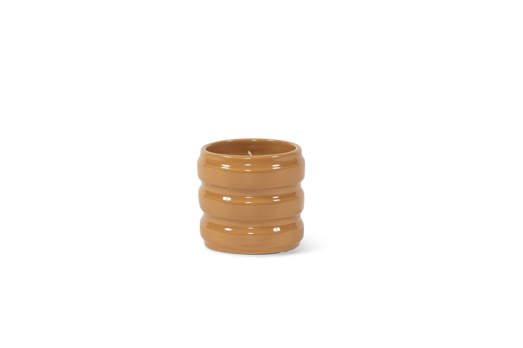 Votive glazed shiny honey large indoor - Ø12 x 11cm - 1 wick - p 4
