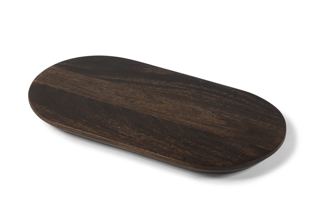 Wooden oval tray walnut finish- 60 x 30 x 4cm - p 1