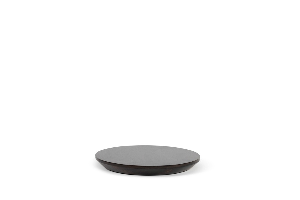 Wooden round tray walnut finish - medium - Ø 35 x 4cm - p 1