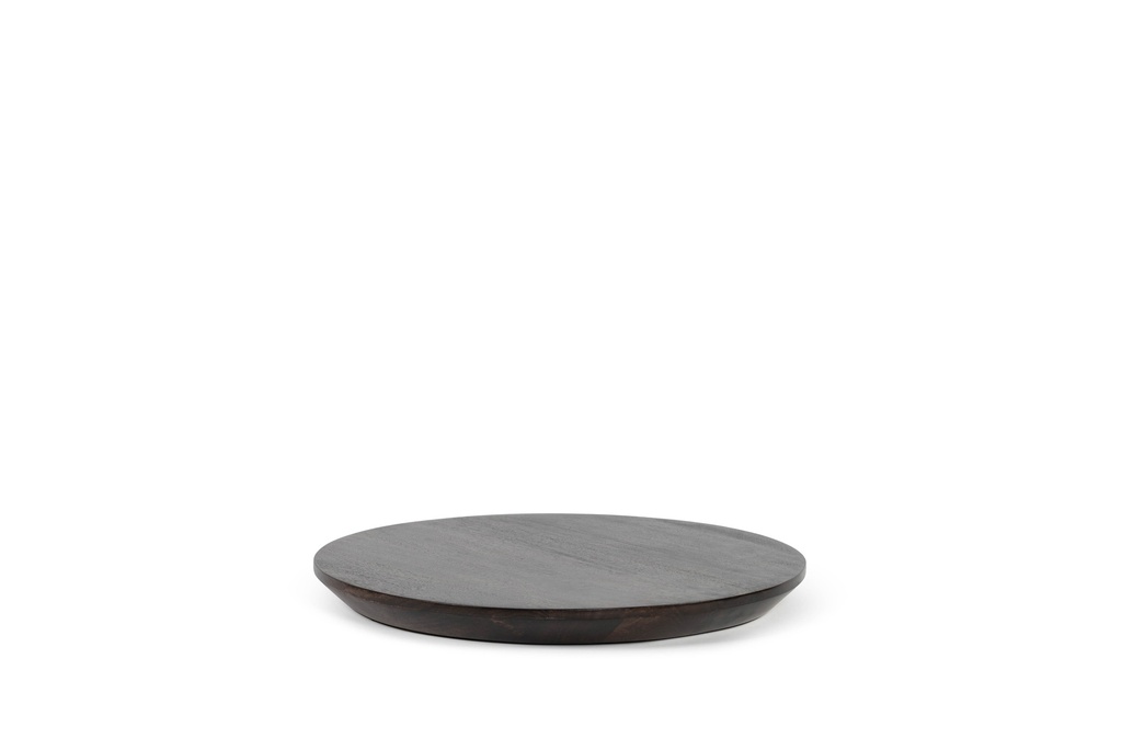Wooden round tray walnut finish - large - Ø 45 x 4cm - p 1