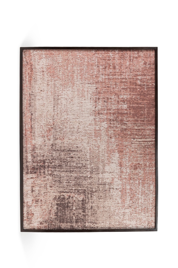 Wooden wall art with brown beige burgundy relief - 90 x 120cm - p 1