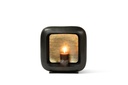 Standing square candle holder nickle antique/gold antique leafing - large - 39,5 x 11,5 x 40 cm - p 1/3