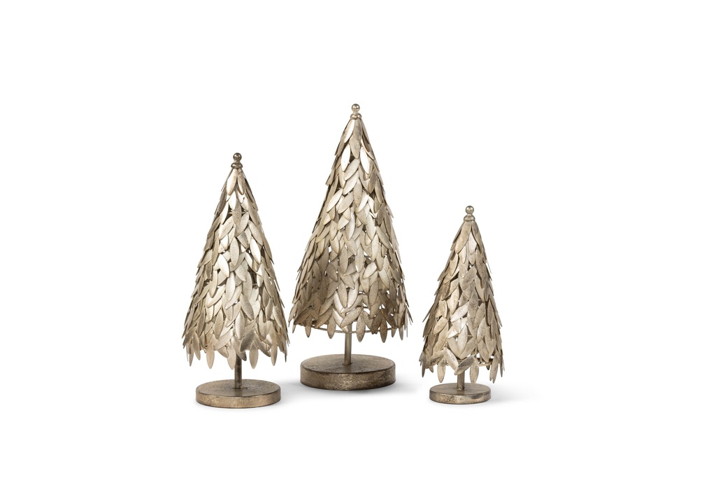 X-mas tree silver set of 3 - Ø10 x 28cm / Ø14 x 36cm / Ø18 x 42cm - p 1