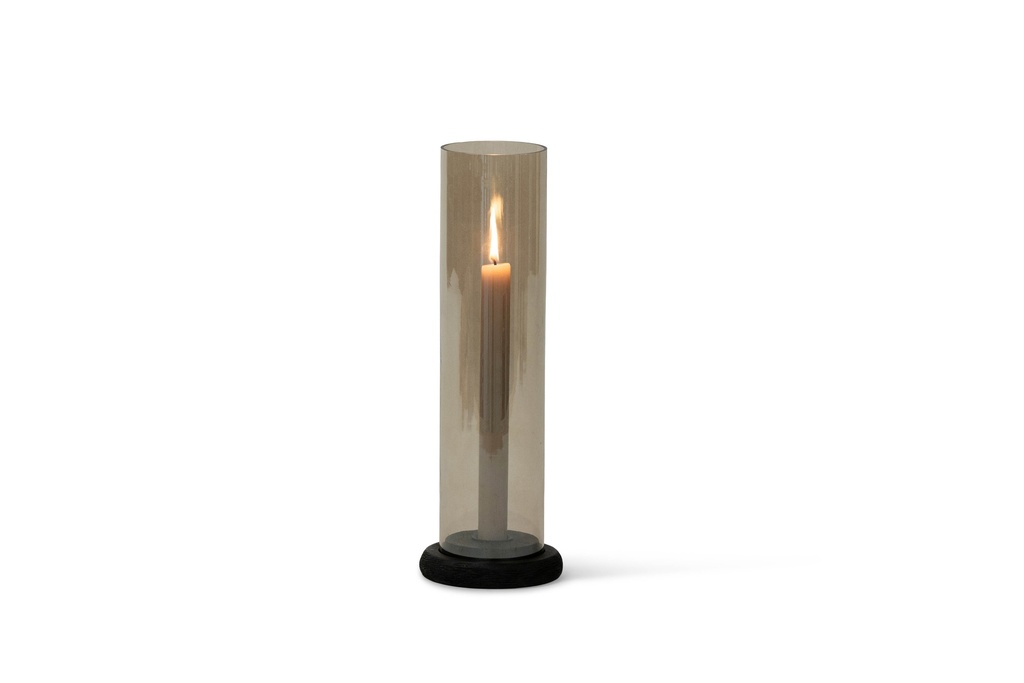 Taperholder black brushed with luster glass - Ø10 x 32 cm - p 2/12