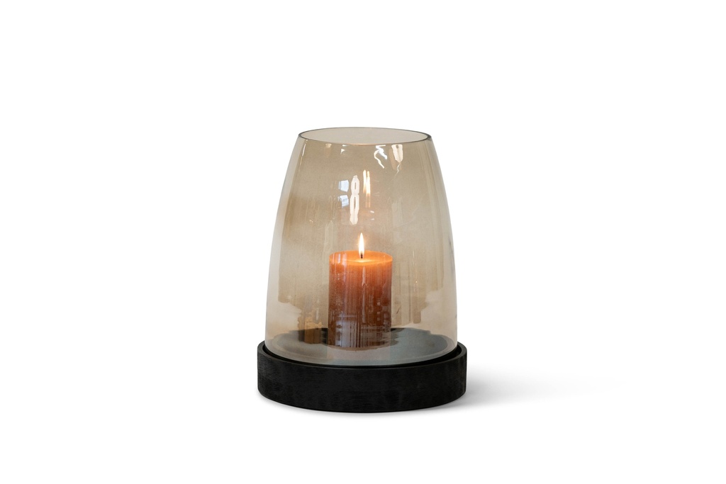Conical hurricane with luster glass set of 2 - Ø18,5 x 23cm / Ø28 x 33,5 cm - p 1/