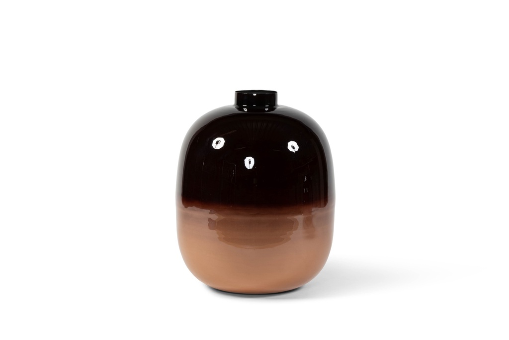 Vase two tone burgundy enamel - large - Ø40 x 50 cm - p 1