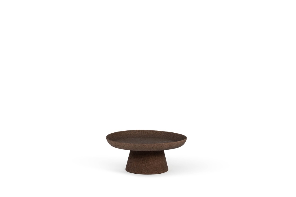Cake stand brown stained cork small - Ø26 x 11 cm - p 1/4