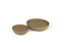 Multiwick indoor candle bowl organic mat outside / enamel inside khaki large - 24.5 x 29.5 x 8.5 cm - 9 wicks - p 2