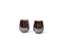 Votive burgundy marble finish small - Ø11 x 13 cm-  p 4/ 8