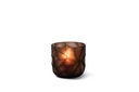 Mouthblown vase handcutted ginkgo smoke / mauve small - Ø18.5 x 18.5 cm - p 1/4