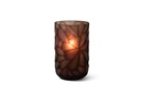 Mouthblown vase handcutted ginkgo smoke / mauve large - Ø18.5 x 29.5 cm - p 1/2
